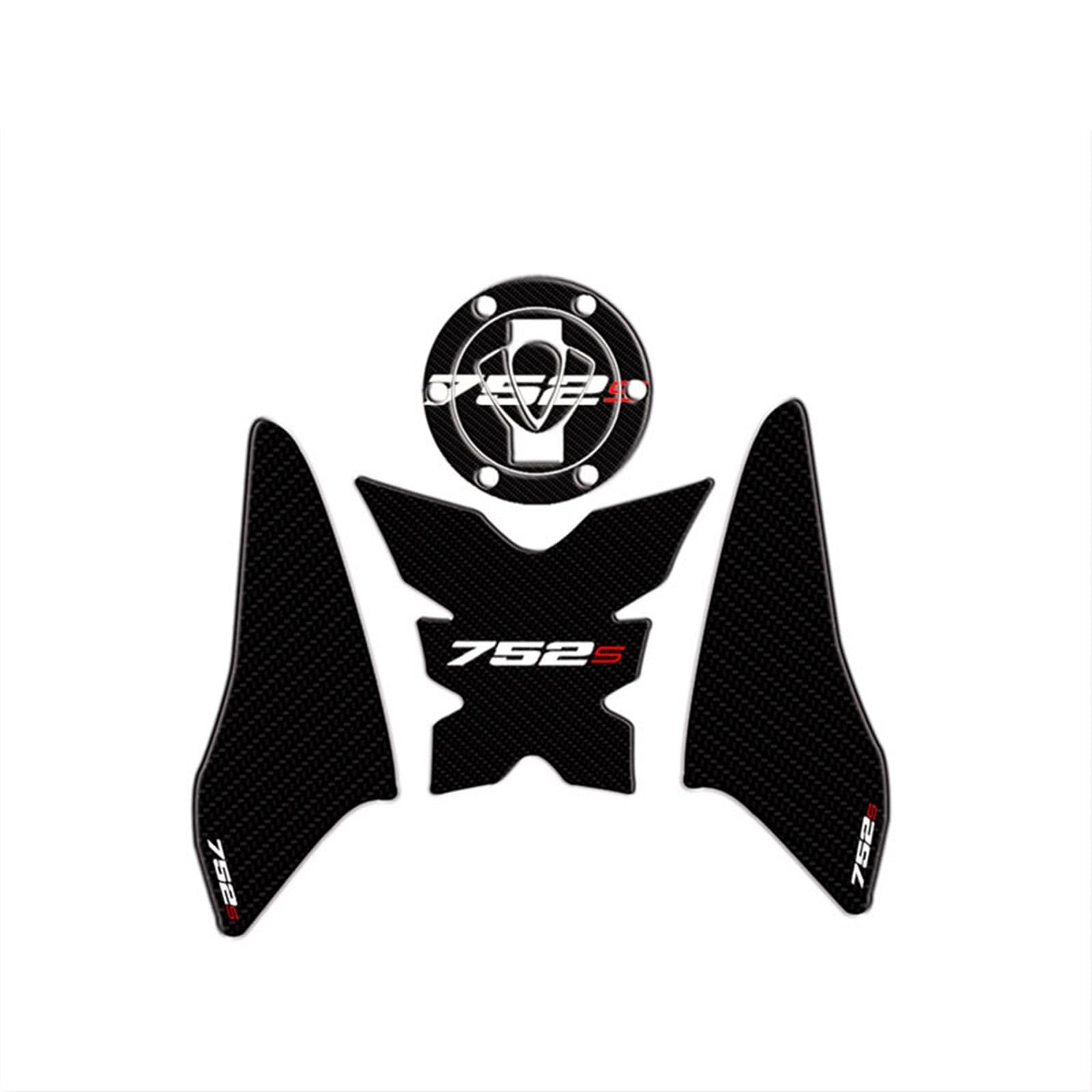 Protezione adesiva Moto Rilievo Del Carro Armato Carburante Della Protezione Decalcomania Caso In Fibra Di Carbonio Per Benelli 752 S(Black 8)