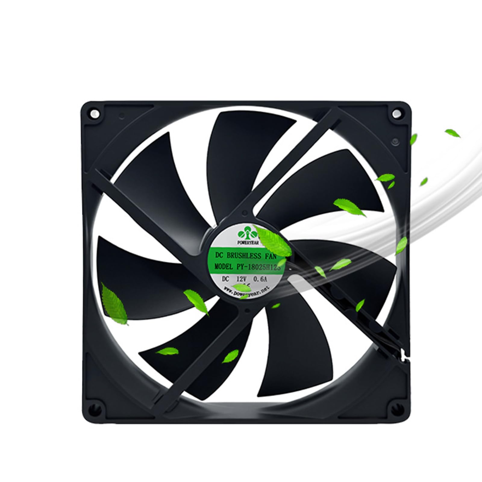 Ventola Raffreddamento Senza spazzole da 180 mm 12V 80CFM a Basso Rumore Adatta per Rack IT e Ventola del Server Ventilazione della Serra