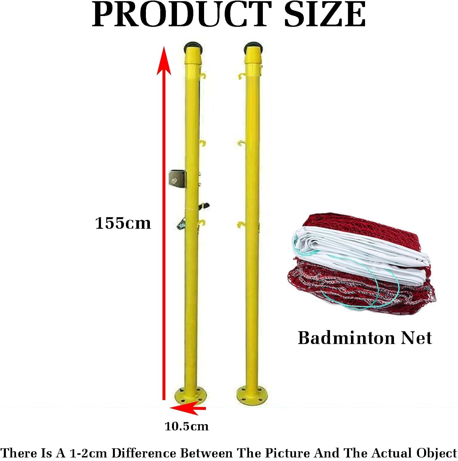 Badminton Net Stand,Freestanding Badminton Posts,Pre-Buried Net Stand with Grid and Chassis,Sports Training Equipment for Stadium Beach Lane