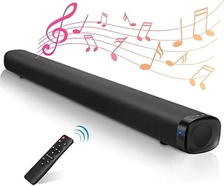 Sound Bar for tv Soundbar with Built-in Subwoofer 2.1ch 36inches Bluetooth 5.0 120w Surround Sound Speaker 3 Equalizer Mode with Universal Connections HDMI/Optical/AUX/RCA/Coaxial/USB for Home Theater