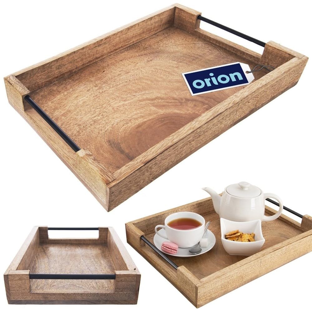 orion group Taca do serwowania mango z drewna, 40,5 x 30,5 x 6 cm