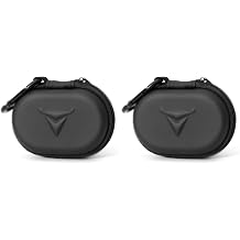 Decibullz - Zipper Headphones Carrying Case, Perfect for Earphones and Earplugs Black Pack of 2