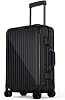 Suitcase, All Aluminum Alloy, Carry Case, Carry-on Bag, Large, Lightweight, Shockproof, TSA Lock, Quiet, Double Casters, For Business Trips, Travel, School Black, L Size 7 Nights 100 L
