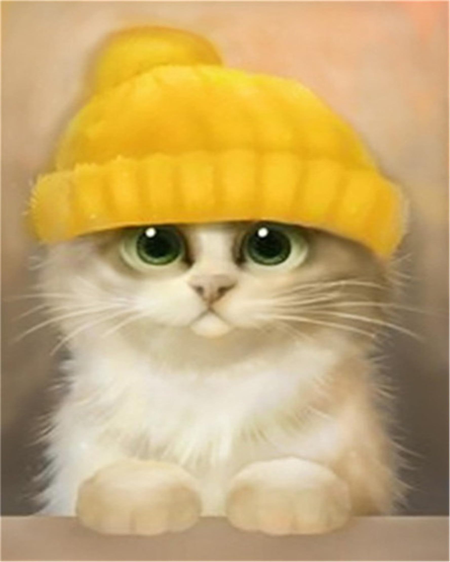 CaptainCrafts Paint by Numbers for Adults, DIY Oil Painting Kit - Linen Canvas, 16x20 Inch Wall Art - House Decor Gifts (with Frame, Cat in The Hat)