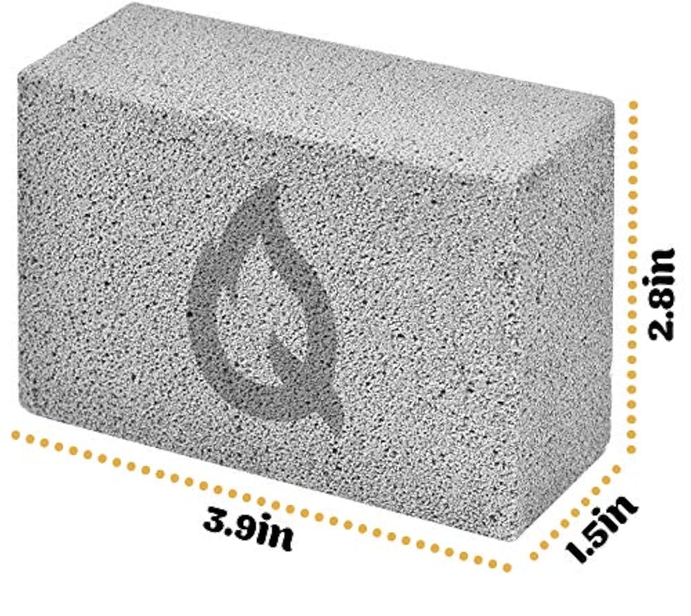 Jwthee 4Pcs Grill Cleaning Brick, Heavy Duty Grill Cleaner BBQ Griddle Cleaning Stone Grill Griddle Cleaning Brick Block Pumice Stone For Cleaning Stove Top Barbecue Grills Kitchen