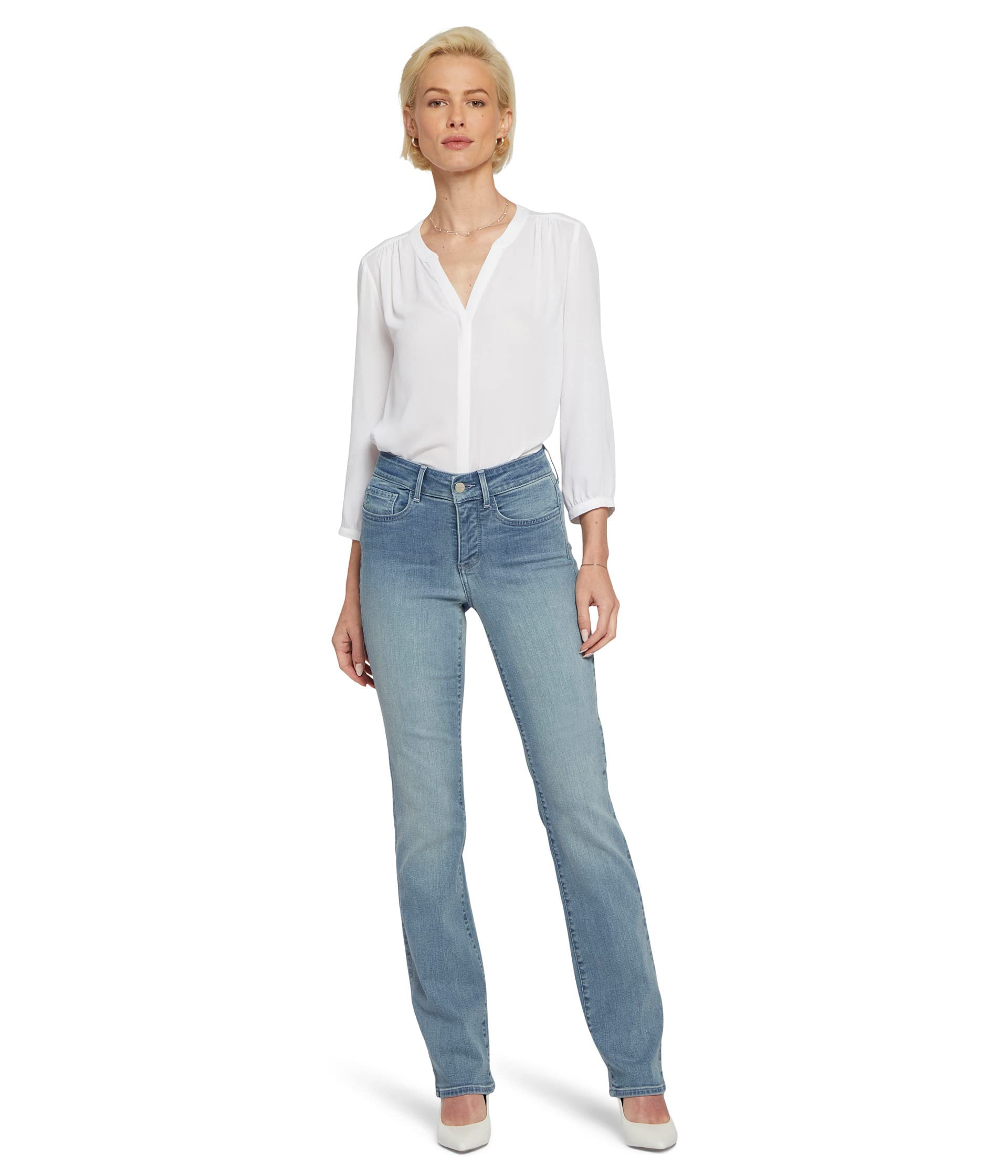 NYDJ womens Marilyn Straight Denim jeans, Black Bdm, 12 US — view 32