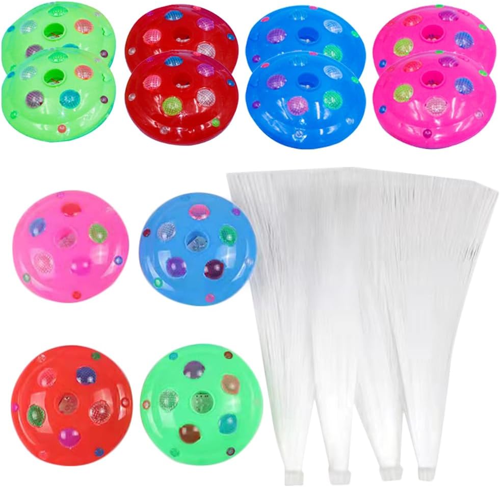 Uonlytech 12pcs Fibre Optic Light Bateries Powered Colourful Changing Fiber Optic Lamp with Cone Base Ambient Night Lamp Christmas Decorations for Holiday Party Wedding Home