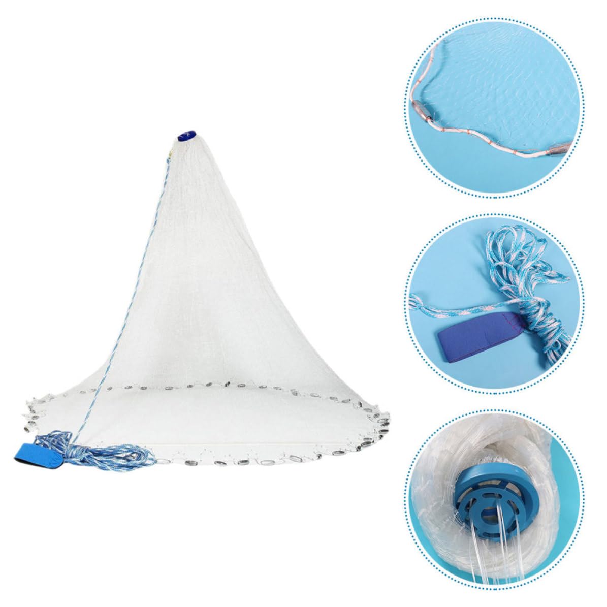 Red de Pesca Grande para Exteriores, para Lanzar y Capturar Peces | Plegable, Fácil de Limpiar, para Guardar y Transportar, Malla Pesca para Estanques