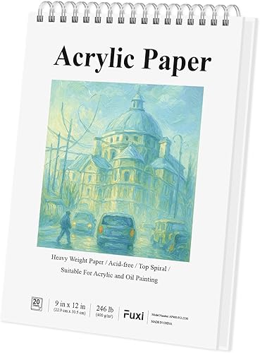 Miniatura 225 de Cuaderno de bocetos de 9 x 12 pulgadas, bloc de bocetos con espiral superior, paquete de 1 bloc de 100 hojas (68 libras/3.53 oz/m² - 100 g/m2)