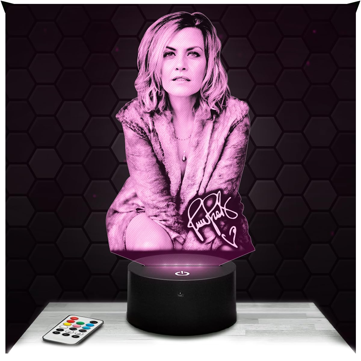 Lampephoto.fr - Irene Grandi 3D Lamp Italian Singer Actress Musician, Touch LED Night Light, 3D Hologram Effect, Christmas Birthday Gift Idea for Men Women, Bedroom Decoration Object