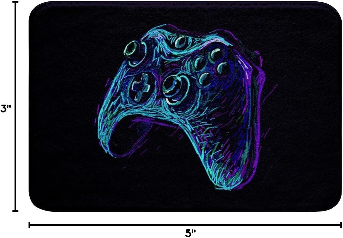 Erosebridal Gamer Rug Boys Games Bath Mat Video Game Gamepad Carpet Non Slip Absorbent Novelty Gaming Decor Door Mat for Tub, Shower and Bath Room, Toilet,Machine Wash Dry 16" x 24" image 2