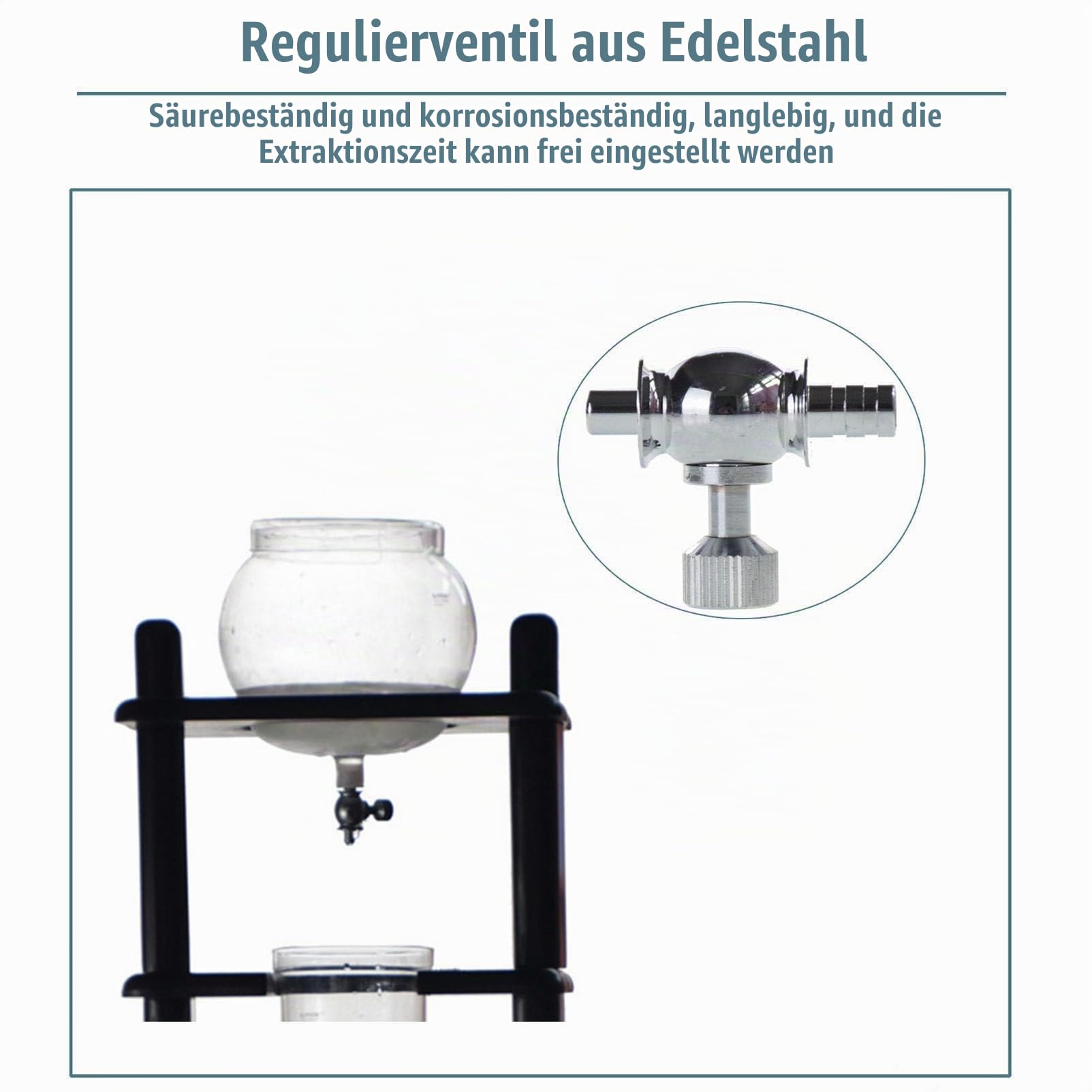 Cold Brew Drip Tower， Cold Brew Coffee Tower, Slow Drip japanischer Cold Brew Maker, 35 oz, Cold Brew Drip, Eiskaffeeturm