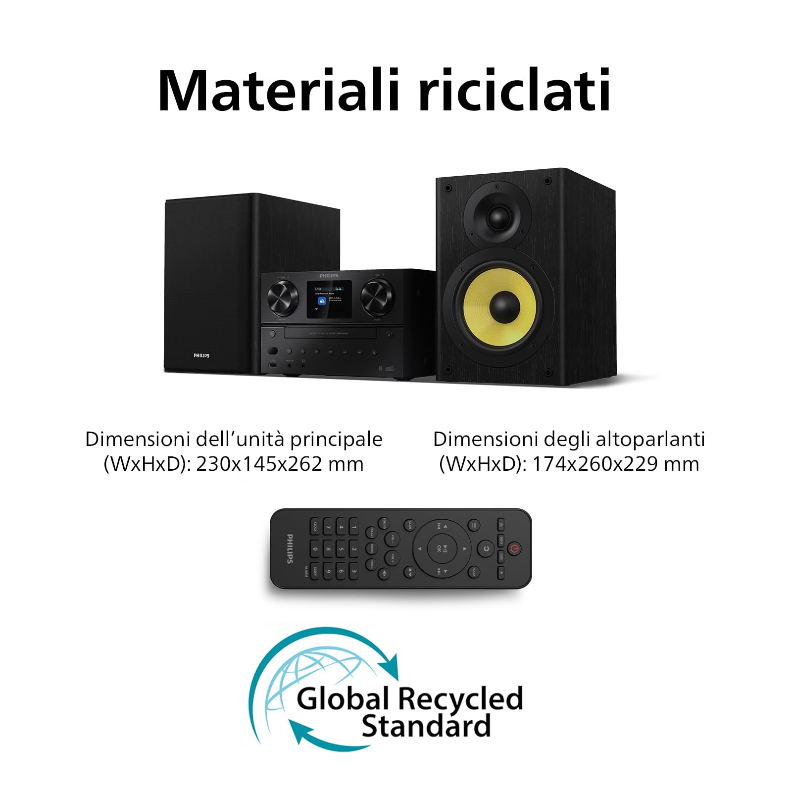 Philips TAM8905M2 Sistema musicale micro, 200W, Radio Internet, DAB+