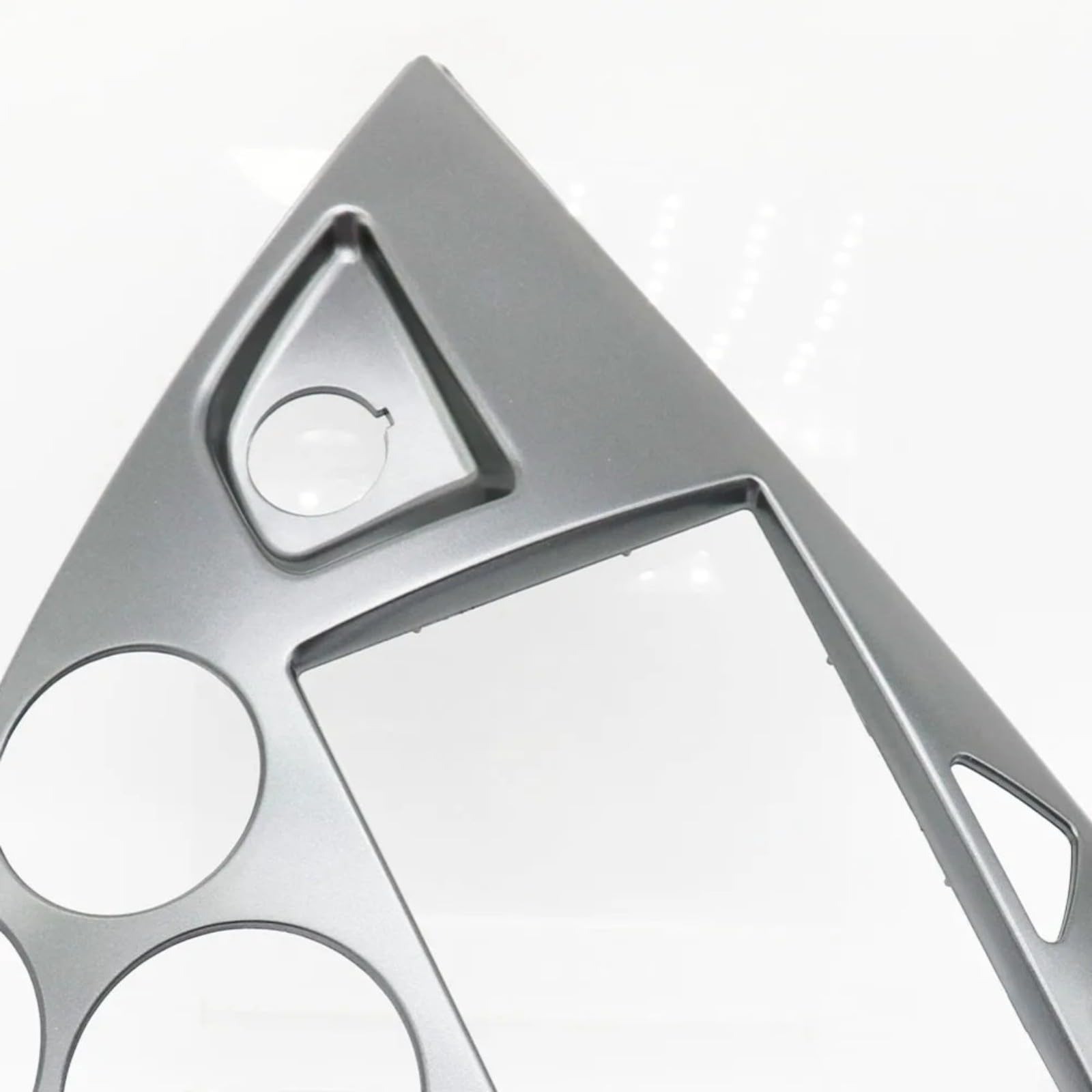 Mascherina per autoradio 2 DIN, per Ford Focus Mk1 e Fiesta (1998-2006), LHD, plastica ABS, nero opaco o grigio argento, adatto per radio Dual DIN da 7 pollici (Silver Gey)