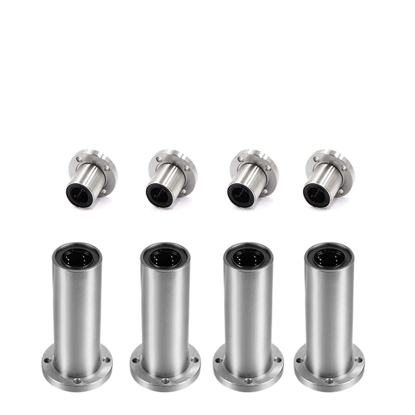 HYUJNAFZR 4pcs Lmf8uu Lmf10uu Lmf6uu Lm12uu Lm8luu Lmf12luu Lm16uu 8mm Flange Linear Ball Bearing(LMF10UU)