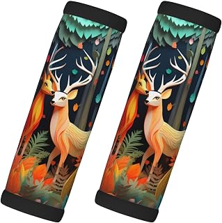 Painted Deer Printed Suitcase Handle Cover - wear-Resistant Trolley Cover, a Must-Have for Travel