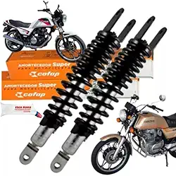 Combo Par Amortecedores Traseiros para Motos Honda CB 400 e 450 de 1980 a 1996, Marca Cofap, com Graxa