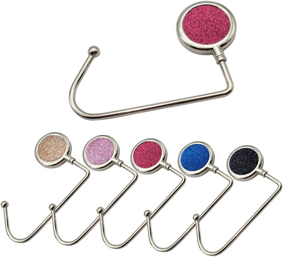2pcs Alloy Handbag Hangers Bag Hooks Bag Table Hook No-Slip Desktop Holders Schoolbag