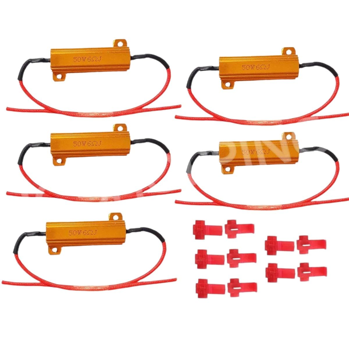 Automotive LED Tail Light Resistor 50W Power Resistor 12V 6R 8R 10R 100W 20R Steering Decoder Resistor for Car Turn Signal Lamp