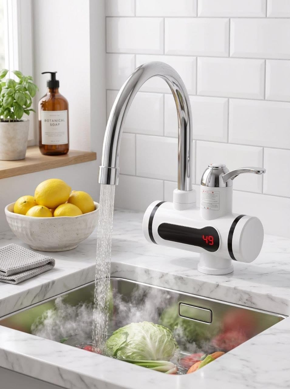 Instant Water Heater Tap with Digital Display | Electric Heating Faucet for Kitchen & Wash Basin | Instant Hot Water Tap | Quick Heating Electric Water Faucet(Pack Of 1)-image-25