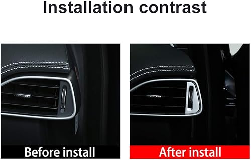 Miniatura 2 de YIWANG ABS cromo coche aire acondicionado ventilación salida ajuste interruptor cubierta lentejuelas recorte 2 piezas para Jaguar XE F-Pace 2016 2017