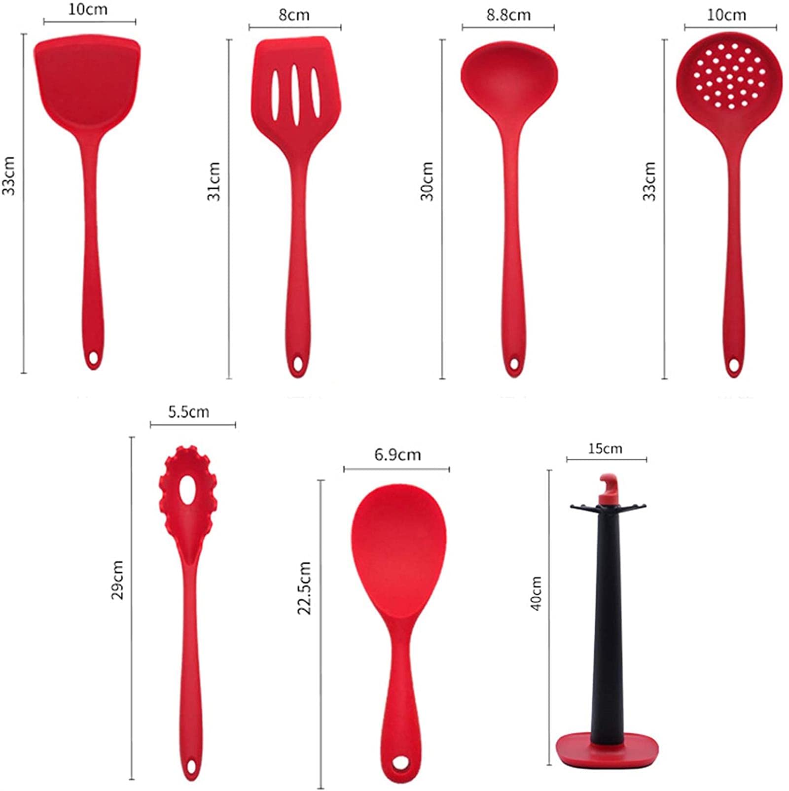 Langlebiges Küchenutensilien-Set - Kochutensilien-Set - Silikon-Küchenutensilien - Antihaft-Kochgeschirr mit Spachtel-Set - Küchenhelfer Kitchen GAD