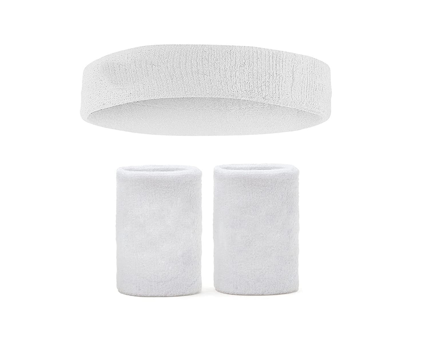 SUPRO Men & Women Head & Wrist Band, Sports Headbands for Men, Workout Accessories, Sweat Band, Sweat Wicking Head & Wrist Band Sweatbands for Running Gym, Unisex Hair Band White Color 1 Pair (B09MSDLTPR) Amazon Price History, Amazon Price Tracker