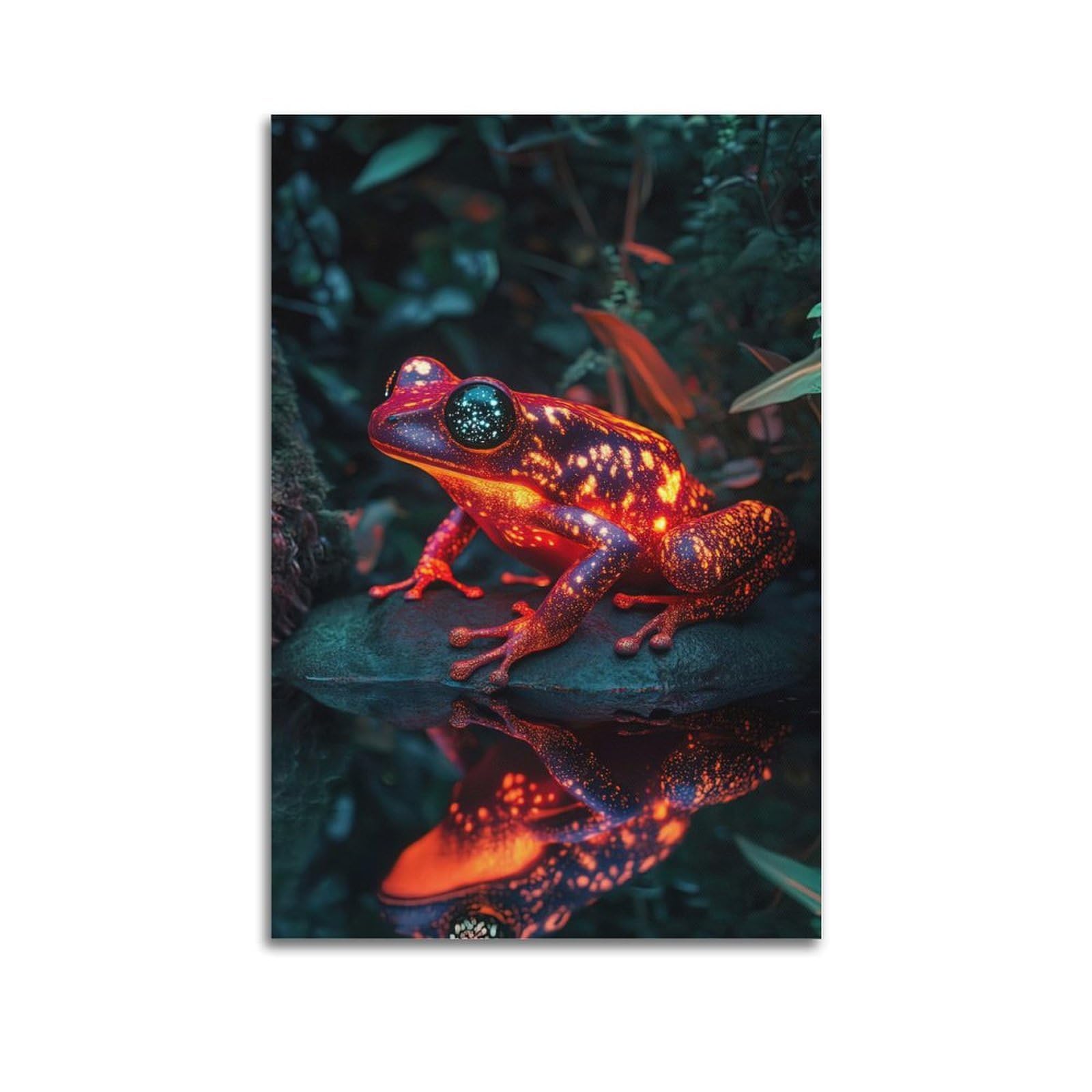 ZSZWHJ Animal Poster Red Frogs Poster Decorative Painting Canvas Wall Posters And Art Picture Print Modern Family Bedroom Decor Posters 20x30inch(50x75cm)