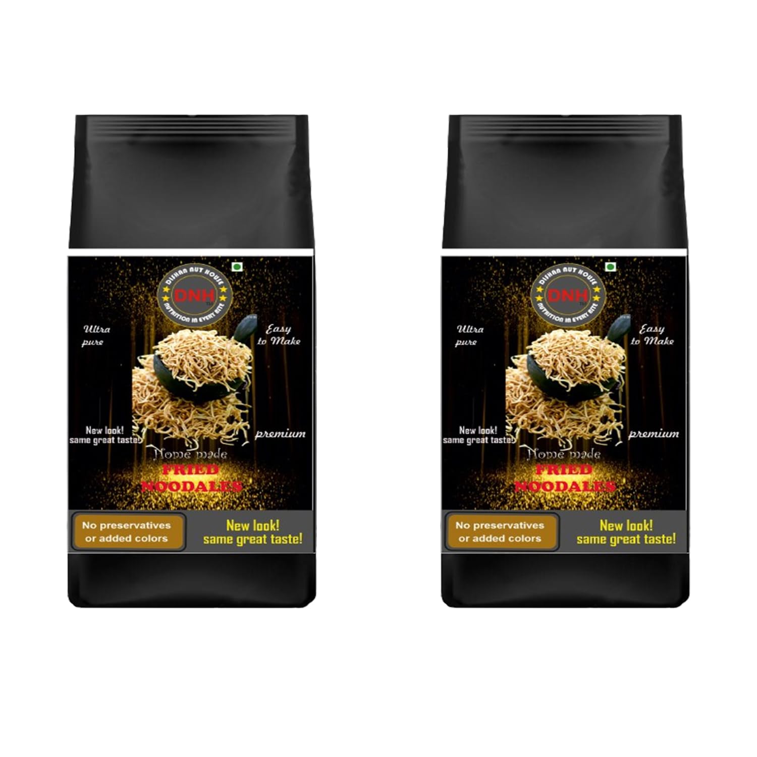 DISHAN NUT HOUSE Fried Noodles | For Chinese Bhel, Soups & Sizzlers | Ready-To-Eat, Preservative Free (300 gram) (Pack of 2)