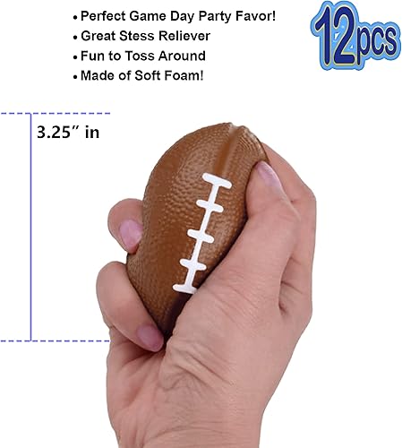 Miniatura 9 de Mini pelotas deportivas para niños, juguete de fiesta, pelota de fútbol, baloncesto, fútbol, béisbol (paquete de 24) espuma para apretar, alivio de