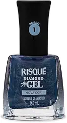 Risqué Esmalte Diamond Gel Sorbet de Mirtilo Metálico 9,5ml