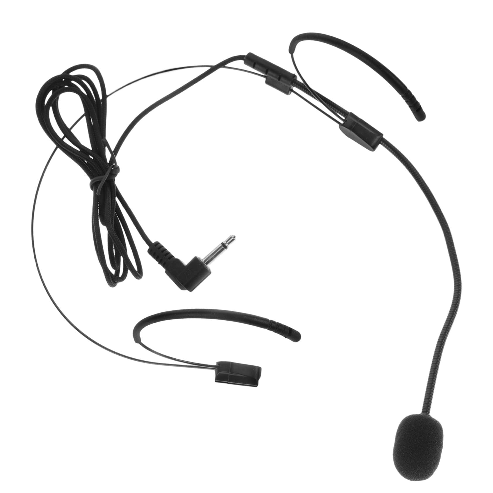 GOOHOCHY Versatile Head-Mounted Microphone Set for Stage Tv Teachers Singers Stage Performances Black