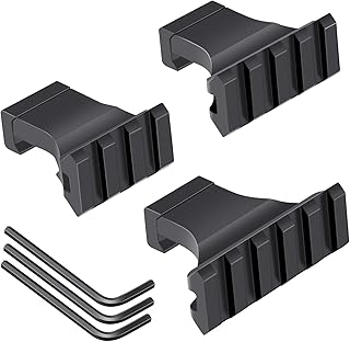 90° Picatinny Offset Rail Mount, 3 4 5 Slots 90 Degree Offset Picatinny Rail Mounts Aluminum Low Profile Adapter for Flashlight Laser Sight Optics - LONSEL