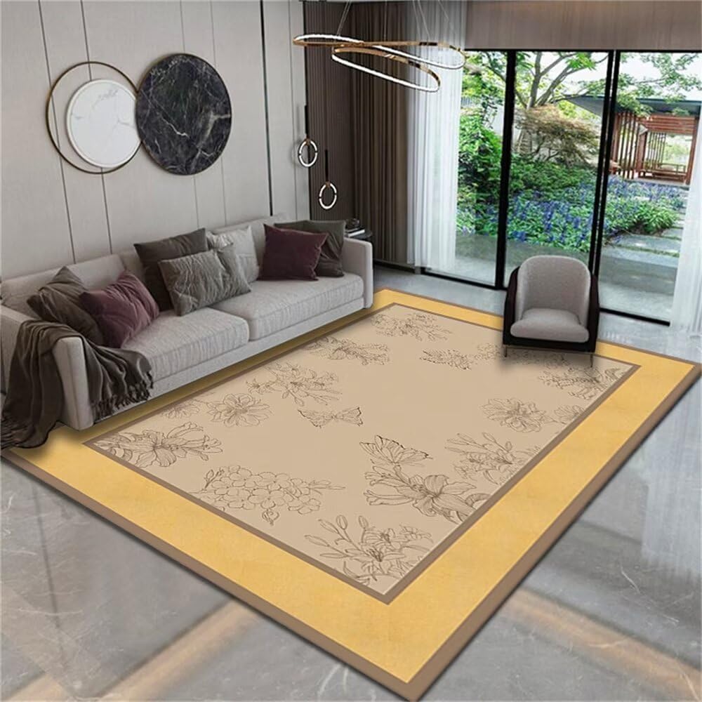 Grand tapis facile à entretenir et résistant idéal pour les pièces de vie