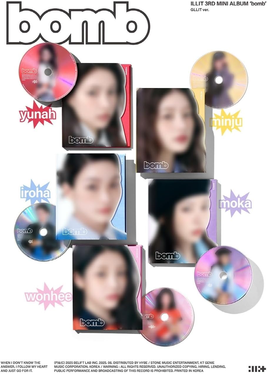 Amazon.com: ILLIT - 3rd Mini Album [bomb] GLLIT ver. (IROHA ver