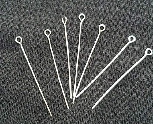 Bonnin 100x40mm Eye Pins Silver Plate Jewellery Making Findings.