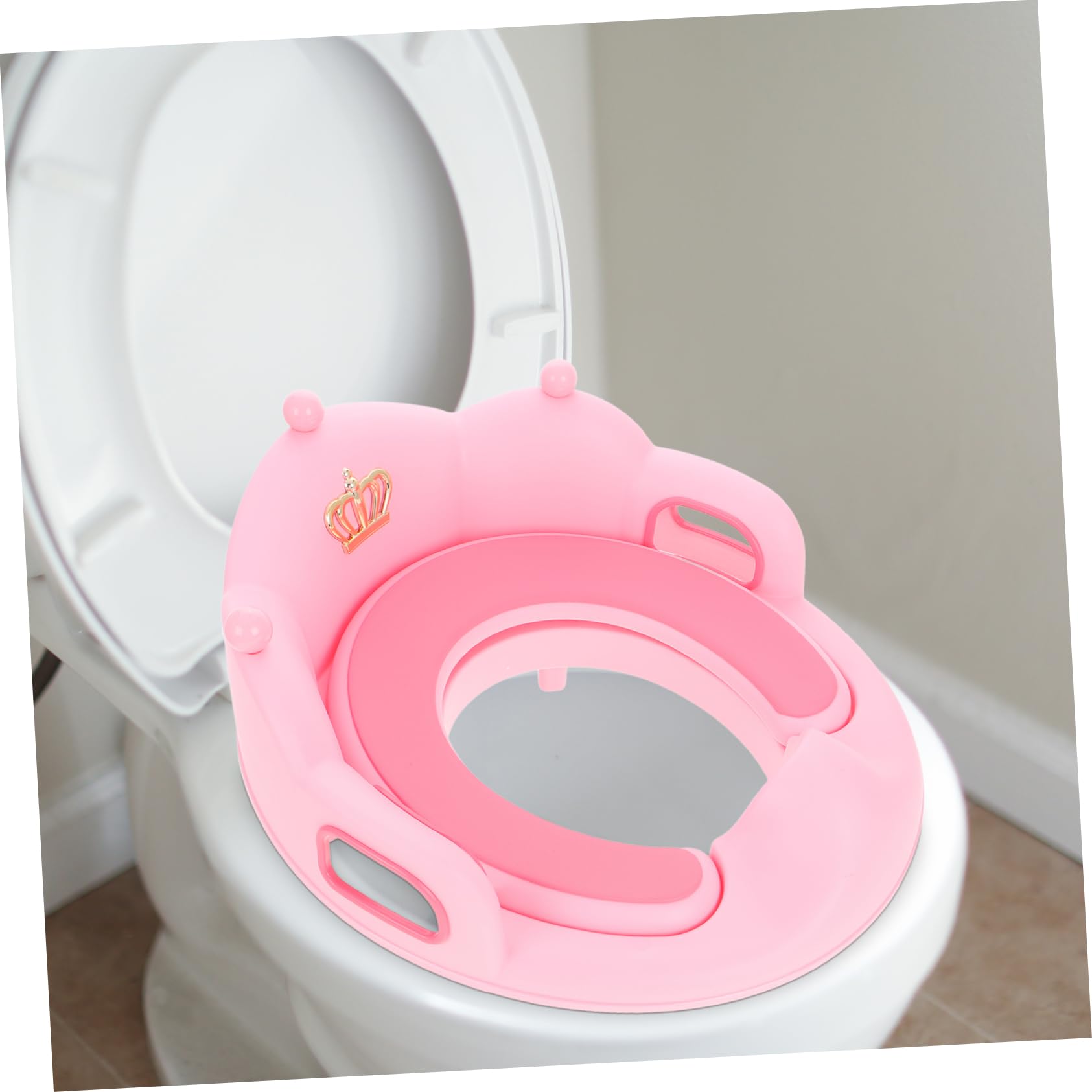 Toyvian Asiento De Entrenamiento Wc Niñas Tapa Desmontable Cojín Asa y Respaldo Color
