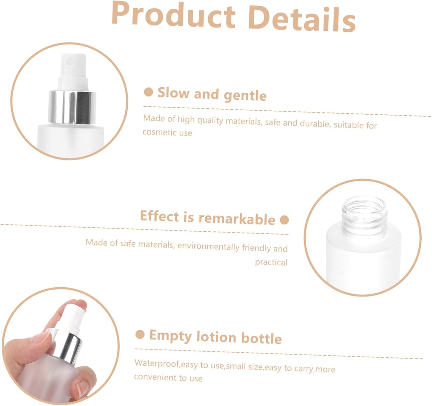 Beavorty 10pcs Fine Mist Spray Bottles Durable Multi-purpose Lotion Dispenser for Perfume Makeup Water and Skin Care for Travel and Outdoor Use