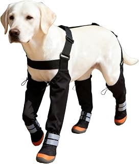 Dog Boots,Adjustable Boots For Dogs,Waterproof Non Slip Dog Boots With Reflective Strip,Paw Guard For Puppies Winter Outdoor