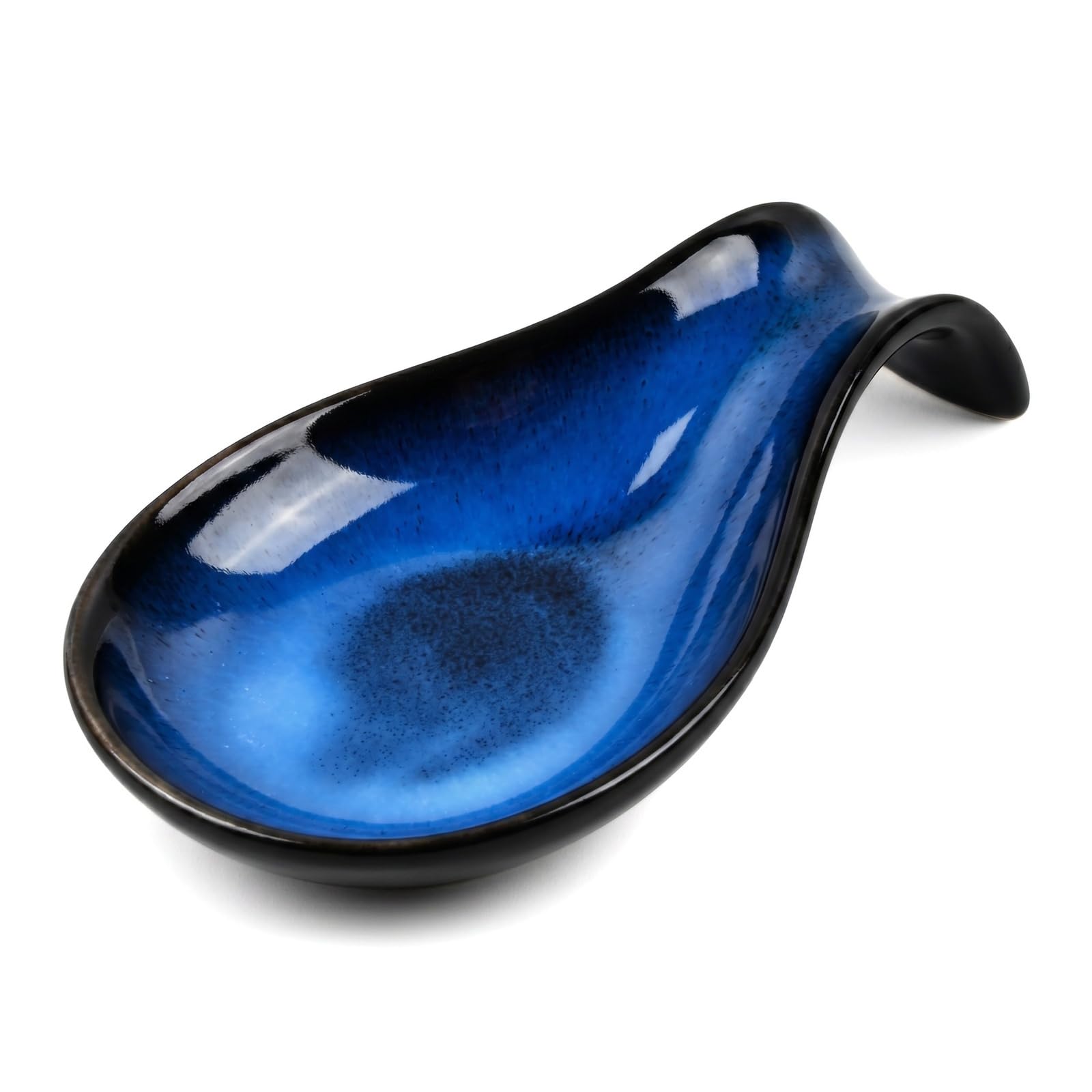 Merzio Ceramic Spoon Rest for Kitchen Counter Heat Resistant Spoon Holder for Stove Top, Decorative Spatula and Utensil Rest Decorative Spoon Rest for Kitchen, Dishwasher Safe