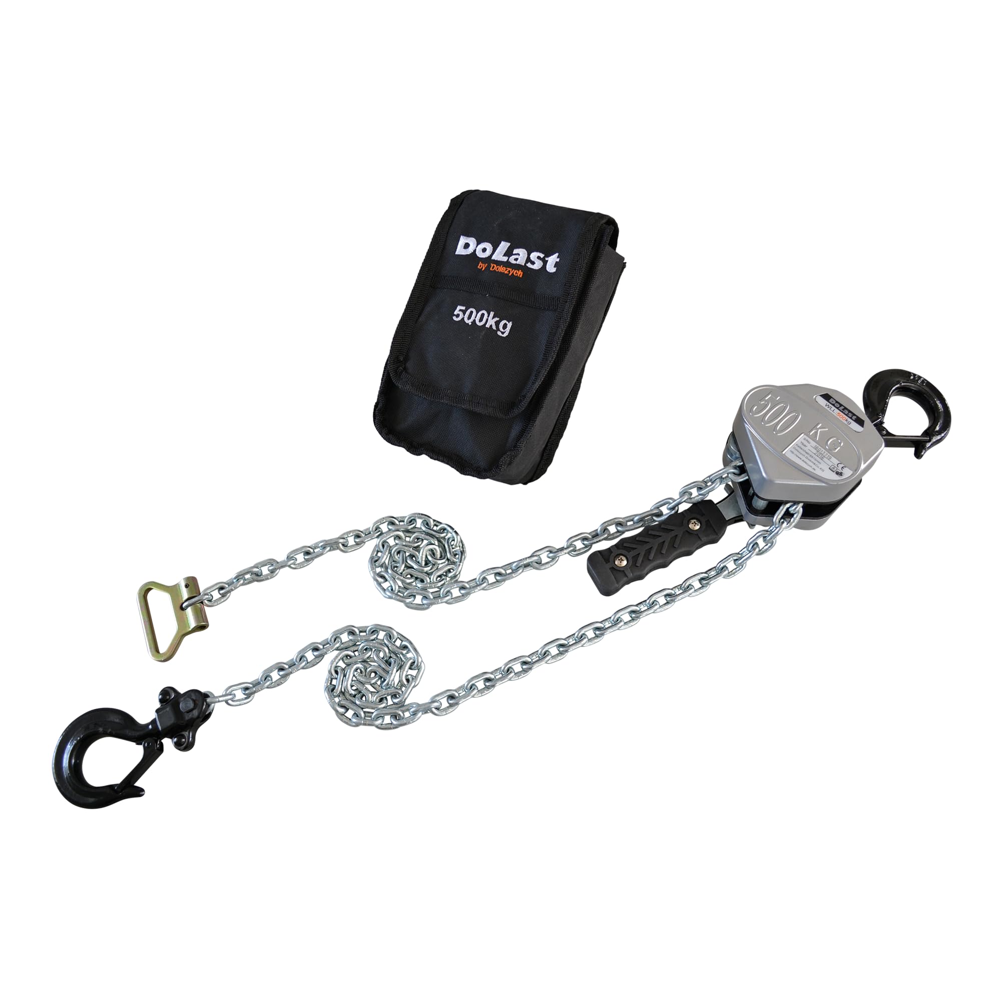 Dolezych Black Series - Mini leva a cricchetto secondo EN 13157, portata 500 kg, 1,5 m