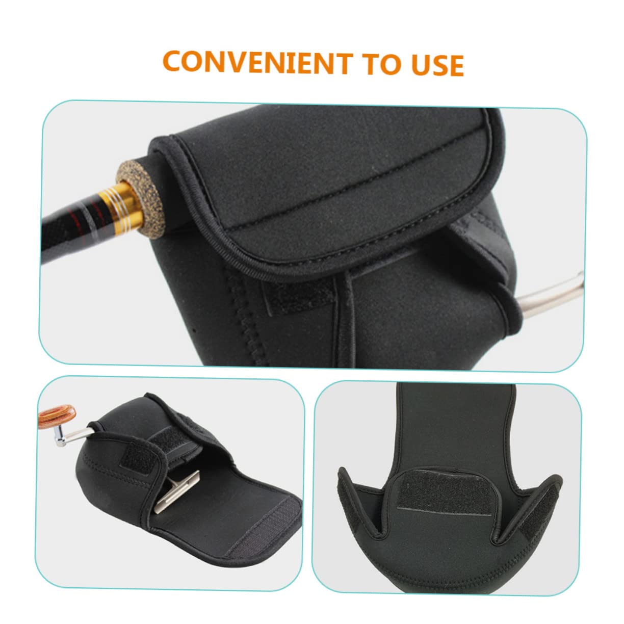 VICASKY Baitcasting Reel Cover Neoprene Fishing Reel Protector Case Storage Sleeve for Transport Lightweight and Portable Design for Easy Carrying