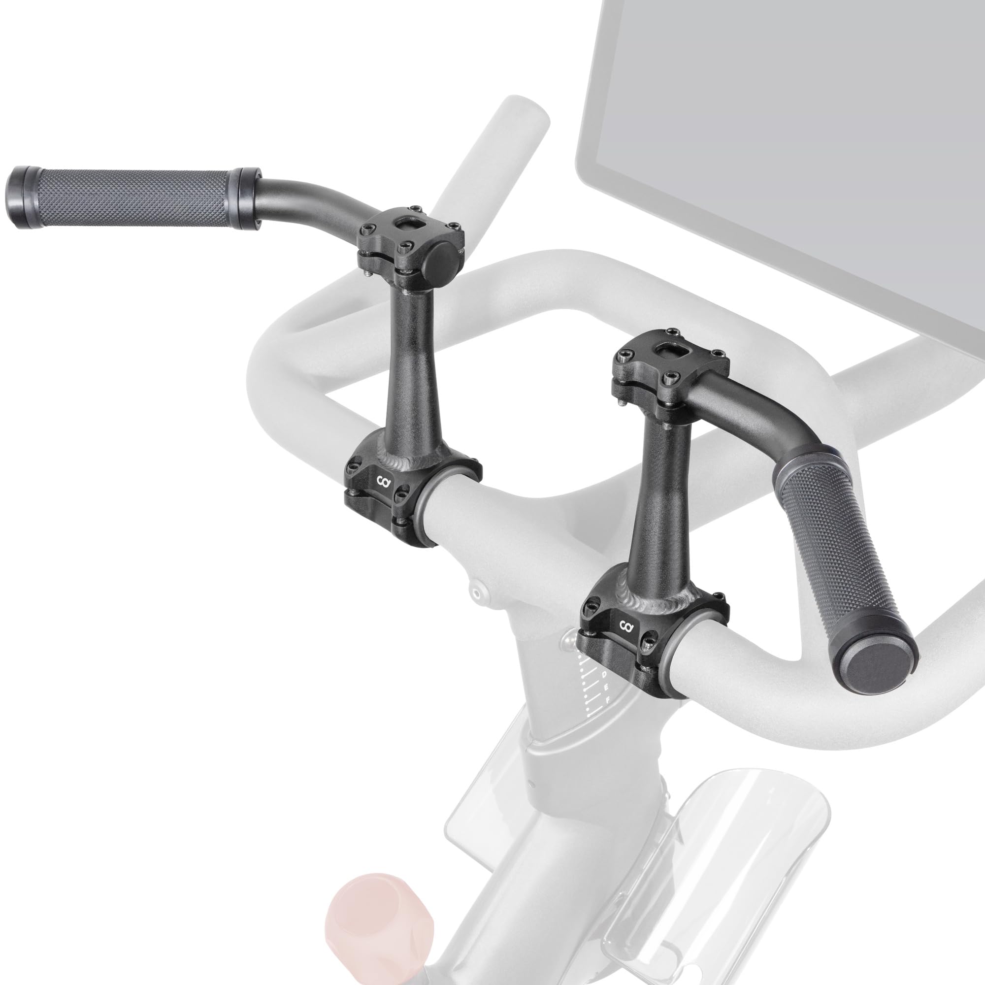 CyclingDeal 1 Pair of Handlebar Extenders for Indoor Exercise Bike - Great Handlebar Extension Accessory for Peloton - Compatible with Bicycle Handlebar Grips - Package with Handlebar Grips