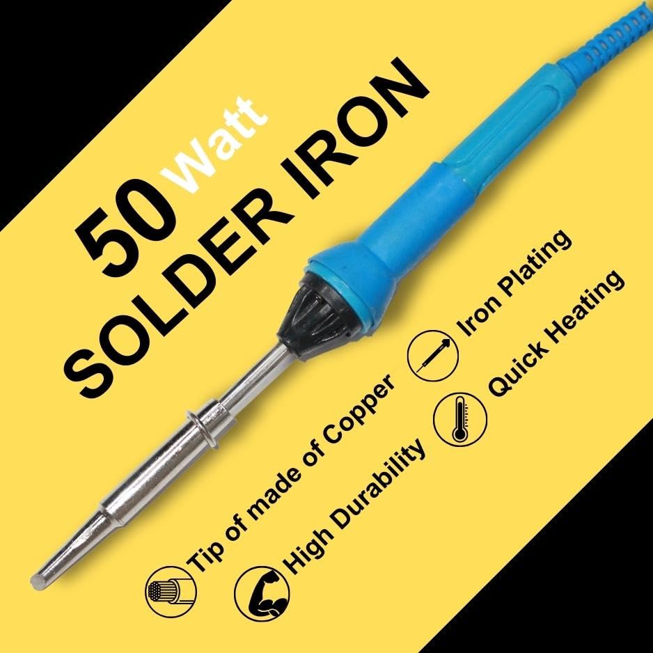 Image of Vtronix 50Watt Round Soldering Iron for Precision Electronics Work | Soldering Machine for Home, Industrial & Electronics Workshop Reparing with Fast Heating & Heat Resistant Handle (50W)