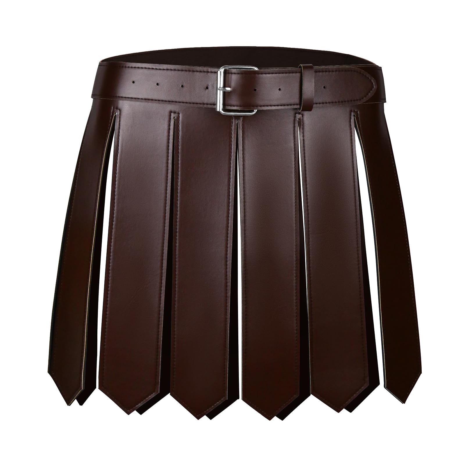 TINAYAUE Falda medieval de guerrero espartano para hombre, ajustable, de piel sintética, disfraz de gladiador romano vikingo, armadura de caballero, falda de batalla para Halloween, cosplay
