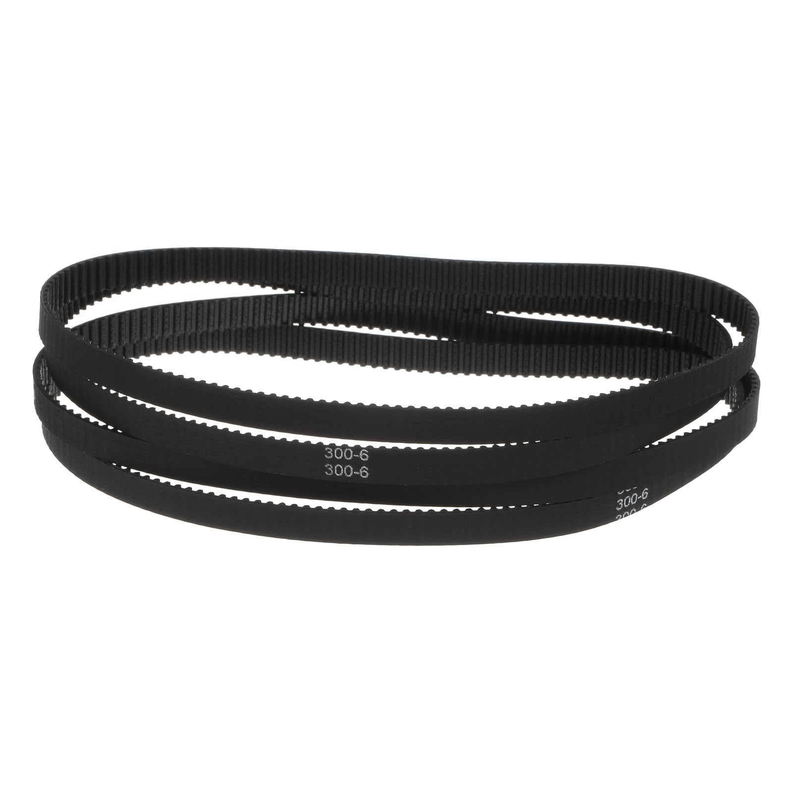 uxcell Lot de 4 courroies de distribution 2GT en caoutchouc à boucle fermée 300-2GT-6, 6 mm de largeur x 300 mm de longueur, courroie de distribution pour imprimante 3D