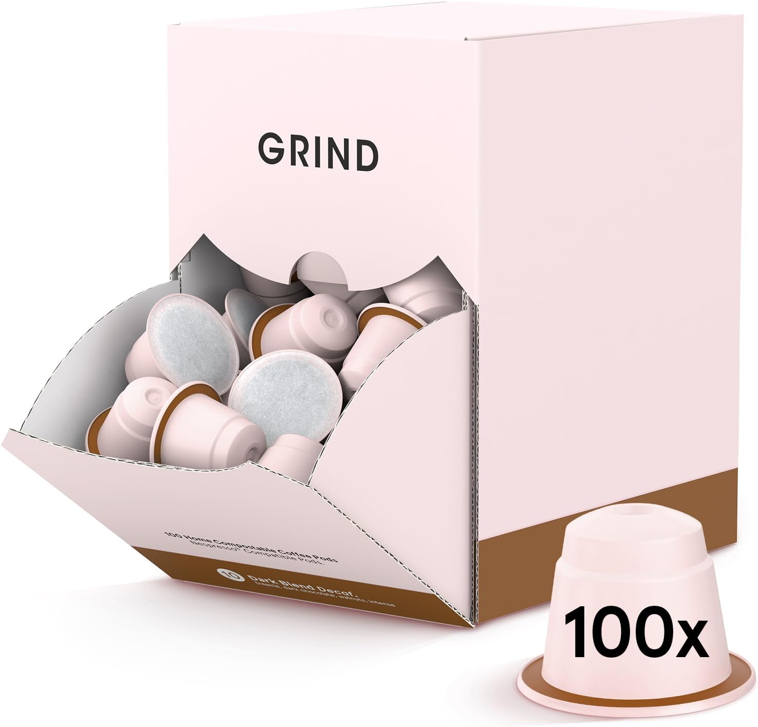 Grind Dark Decaf Blend Pack Home Compostable Coffee Pods from London