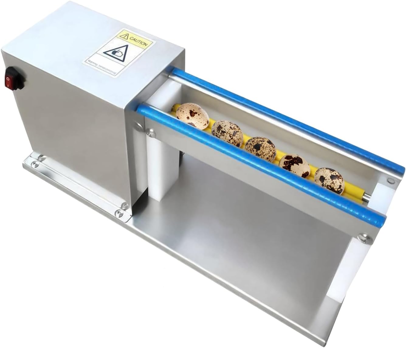 HNZXIB Commercial Quail Egg Peeler Machine - 300 Eggs/30 Mins, 18W Motor, 110V Stainless Steel Automatic Sheller for Home, Farm, Restaurant Use