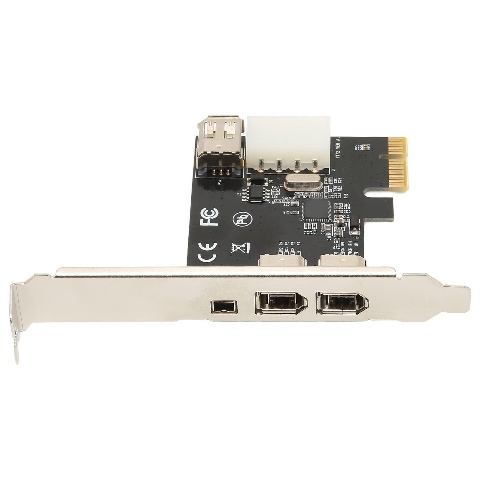 Tarjeta PCIE Firewire 400 de 4 Puertos, Tarjeta de Video PCIe 1X a 1394a Multipuerto para Computadoras de Escritorio, Cámaras, DVD, DV, HDD, con Puertos Y Soporte de 3x6 Pines Y 1x4 Pines 1394a