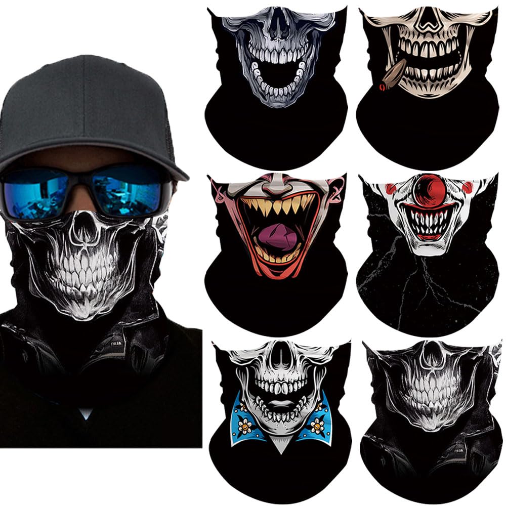 Neck Gaiter Mask,Bandana Gator Face Cover Mask Sun UV Protection,Neck Warmer Balaclava,Tube Face Scarf,Headband for Outdoor